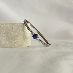 Mexican Tanzanite and White Sapphire Bangle